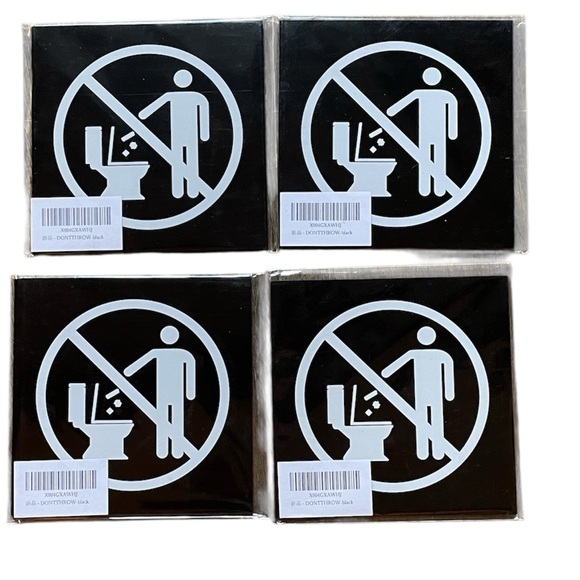Other - Bathroom “Don’t Throw Items In Toilet”‎ Signs (4)